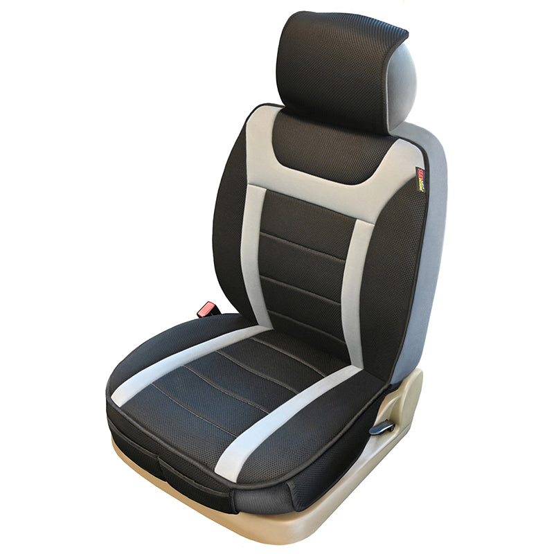 Black and Gray Seat Topper top view