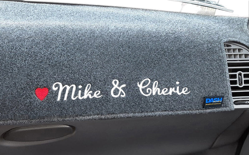 Carpet Charcoal Dash Cover with Embroidery
