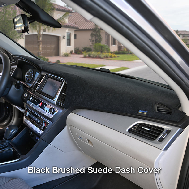 Brushed Suede Black dash cover