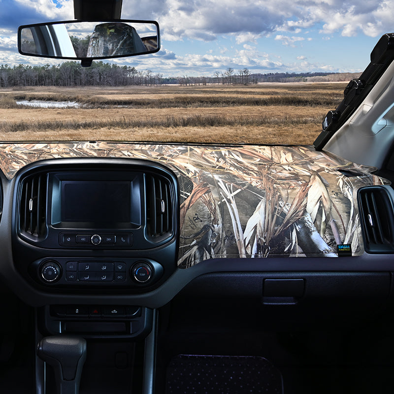 TrueTimber DRT dash cover with marsh background