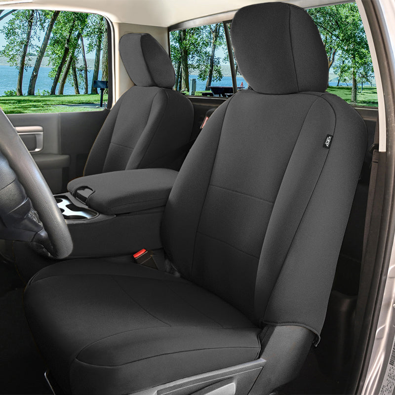 Seat Décor Genuine Neoprene Charcoal Solid seat covers in a pickup