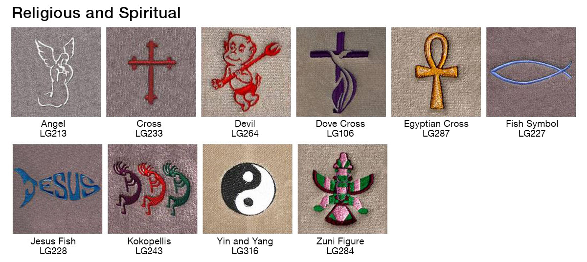 Embroidery Religious and Spiritual Logos