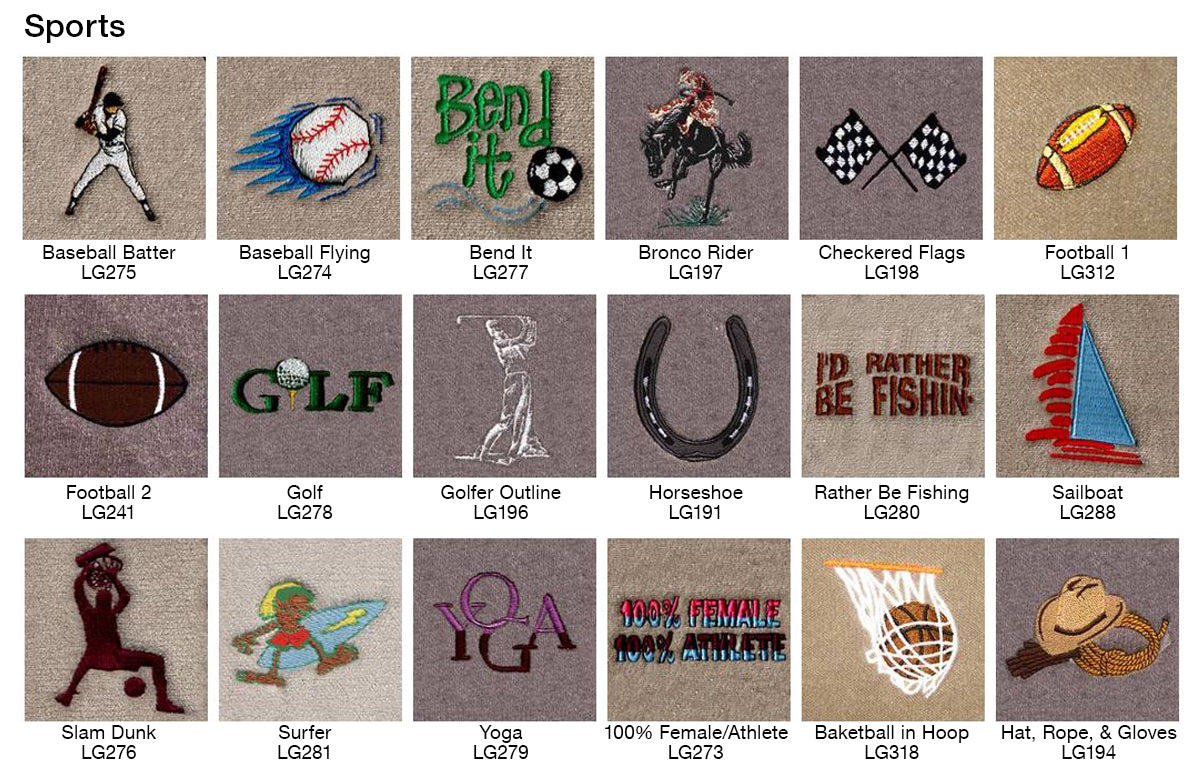 Embroidery Sports Logos