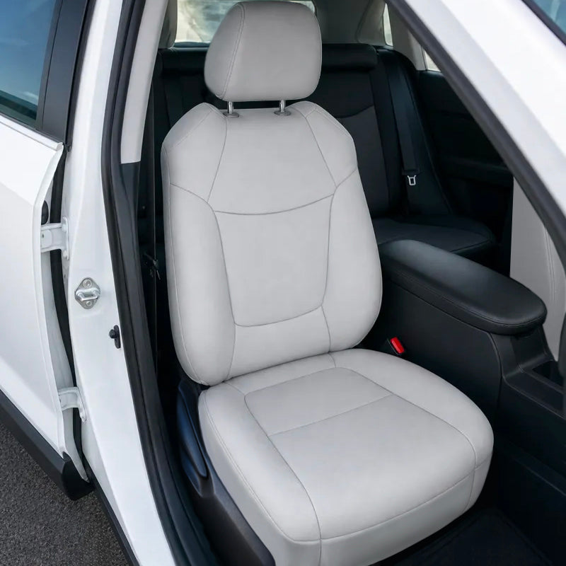 Gray Leatherette Solid seat covers in Toyota RAV4