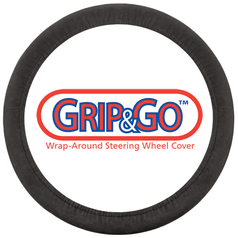 Grip&Go™ Brushed Suede Stretch-On Steering Wheel Cover