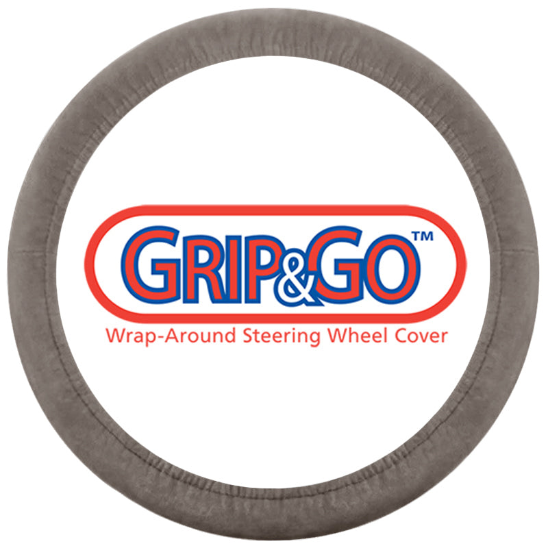 Grip&Go™ Brushed Suede Stretch-On Steering Wheel Cover