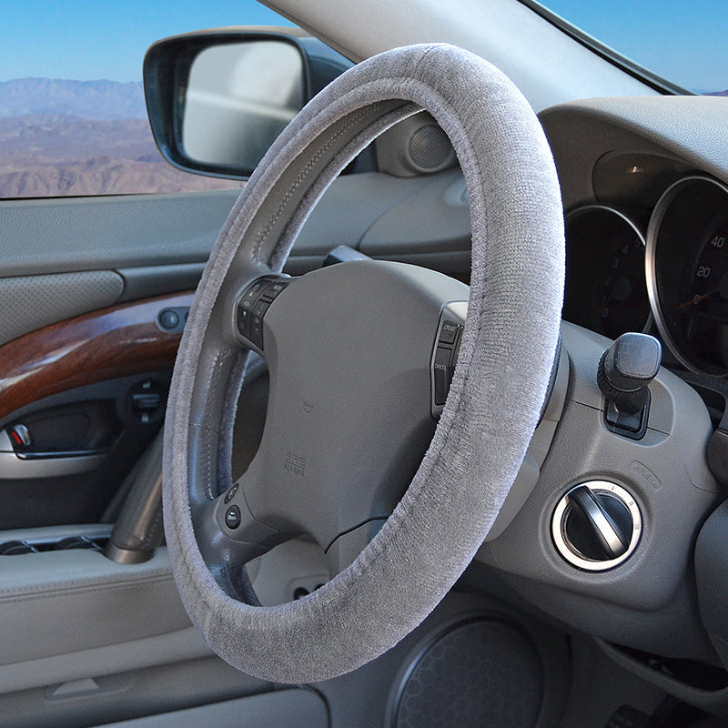 Grip&Go™ Velour Stretch-On Steering Wheel Cover