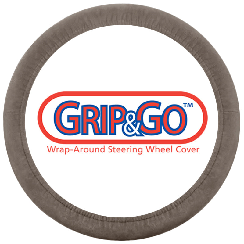 Grip&Go™ Brushed Suede Stretch-On Steering Wheel Cover
