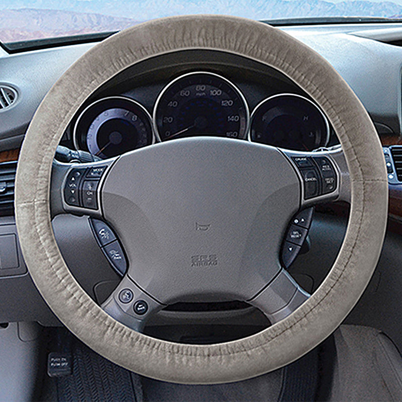 Grip&Go™ Brushed Suede Stretch-On Steering Wheel Cover