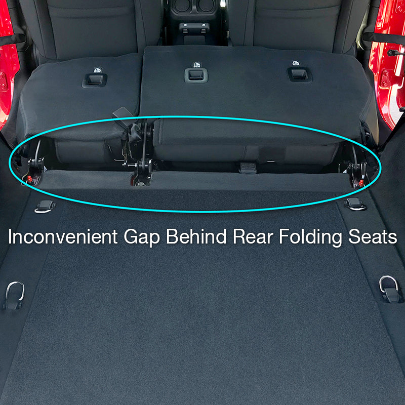 Inconvenient gap behind rear folding seats on Jeep JLU