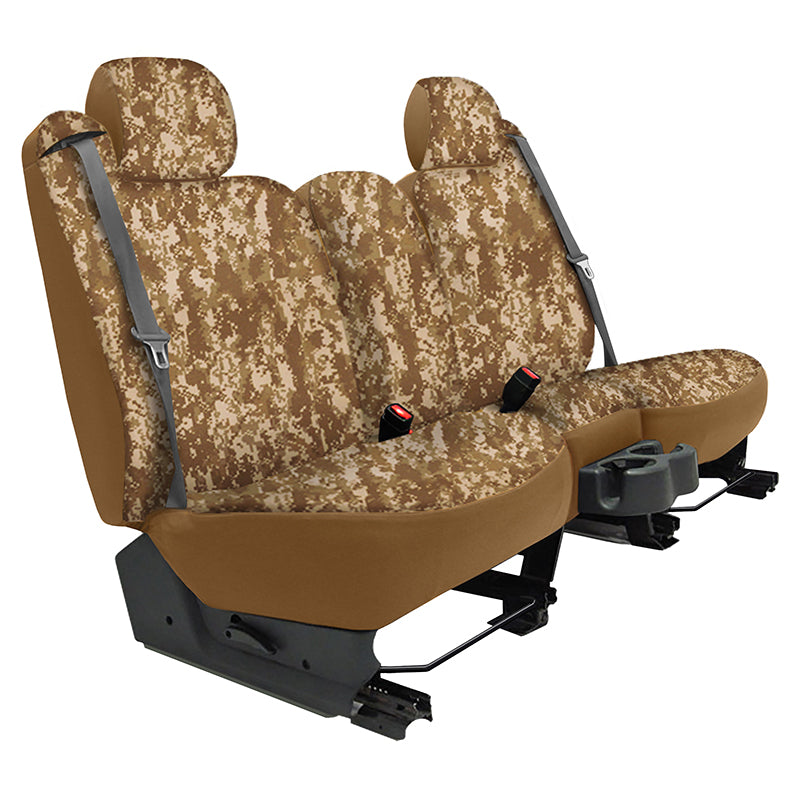 Seat Designs Digital Camo Tan Solid seat covers
