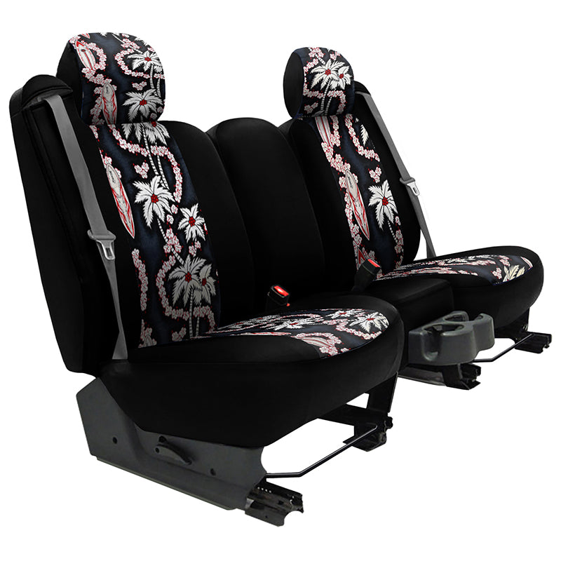 Hawaiian Surf City Black 2-Tone seat covers example
