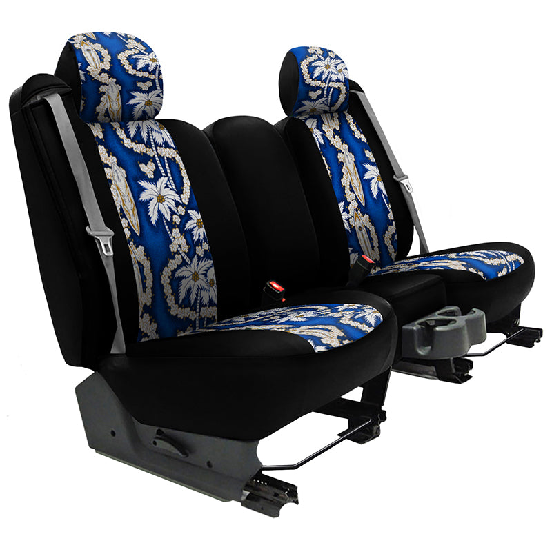 Hawaiian Surf City Blue 2-Tone seat covers example