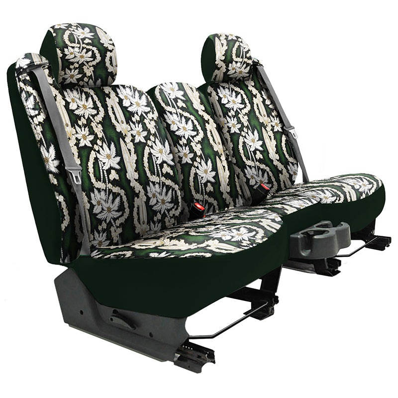 Hawaiian Surf City Green Solid seat covers example