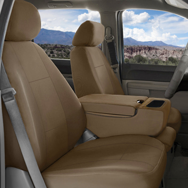 Seat Designs Kingston Tan with console passenger side, mountains in background