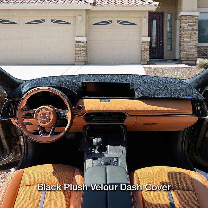 Plush Velour Black Mazda dash cover