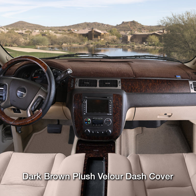 Plush Velour Dark Brown dash cover