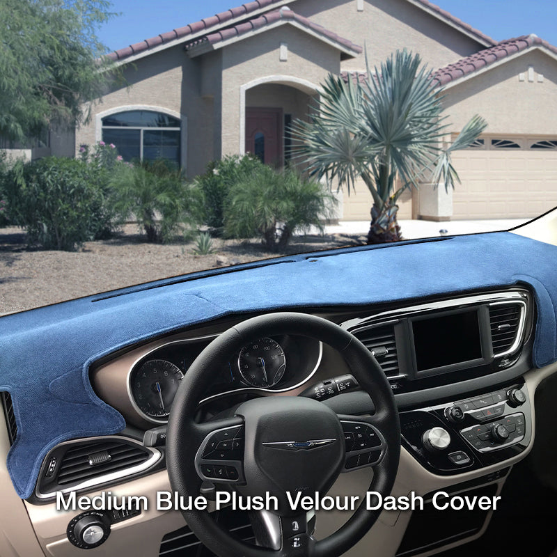 Plush Velour Medium Blue dash cover