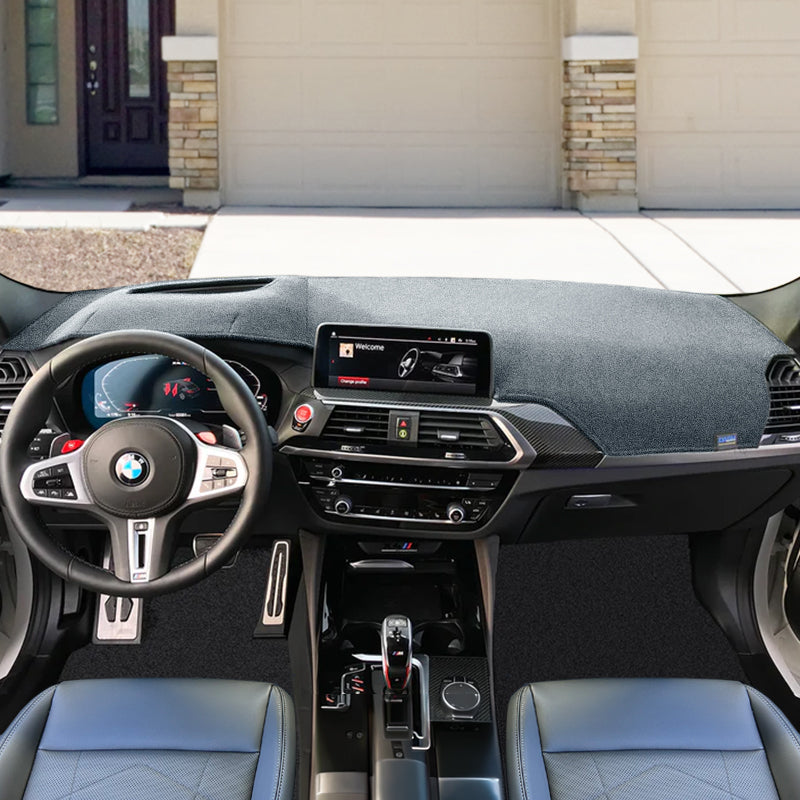 Medium Gray Plush Velour dash cover in BMW