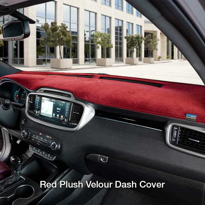 Plush Velour Red Dash Cover