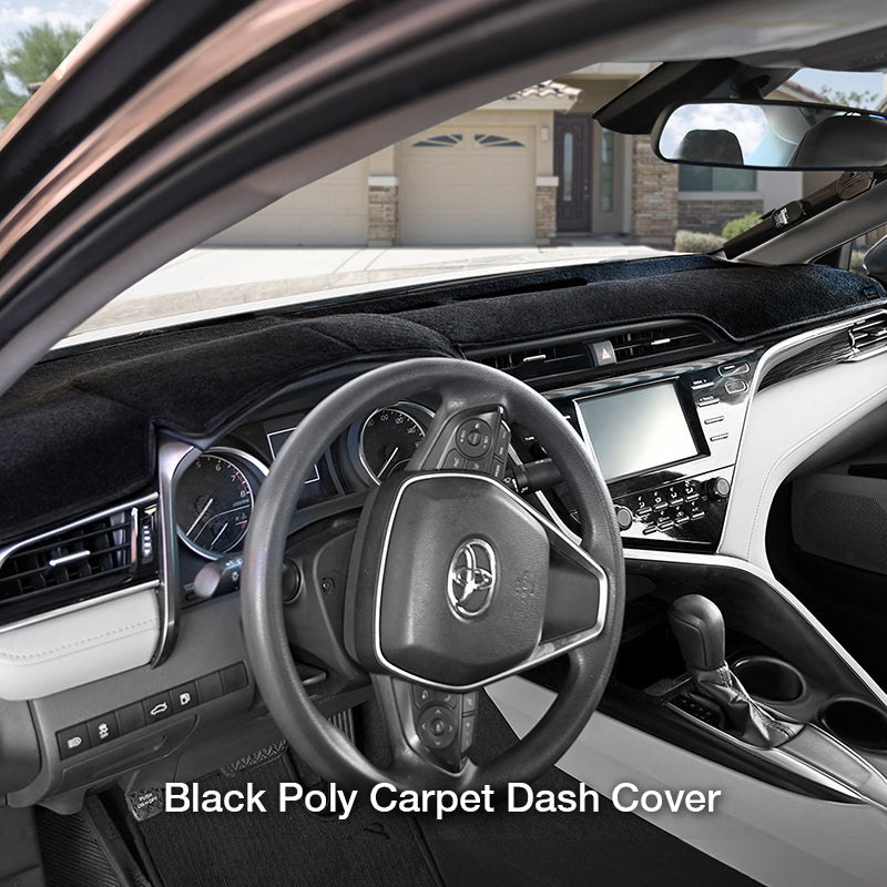 Poly Carpet Black dash cover with house in background
