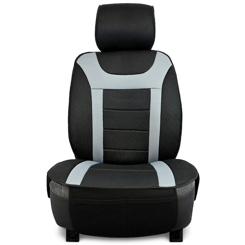 Black and Gray Seat Topper front view
