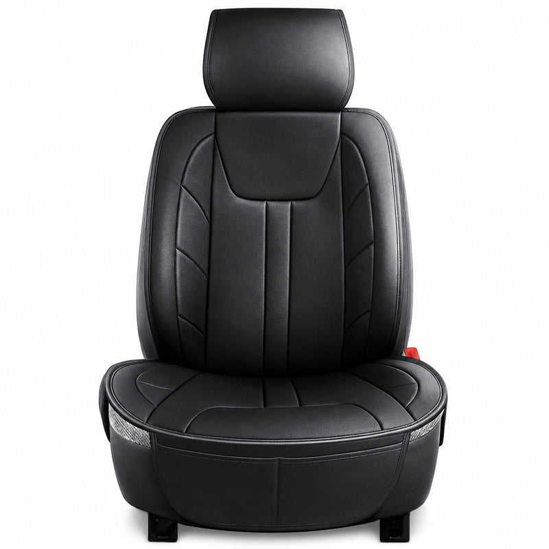 Black Leatherette Seat Topper front view