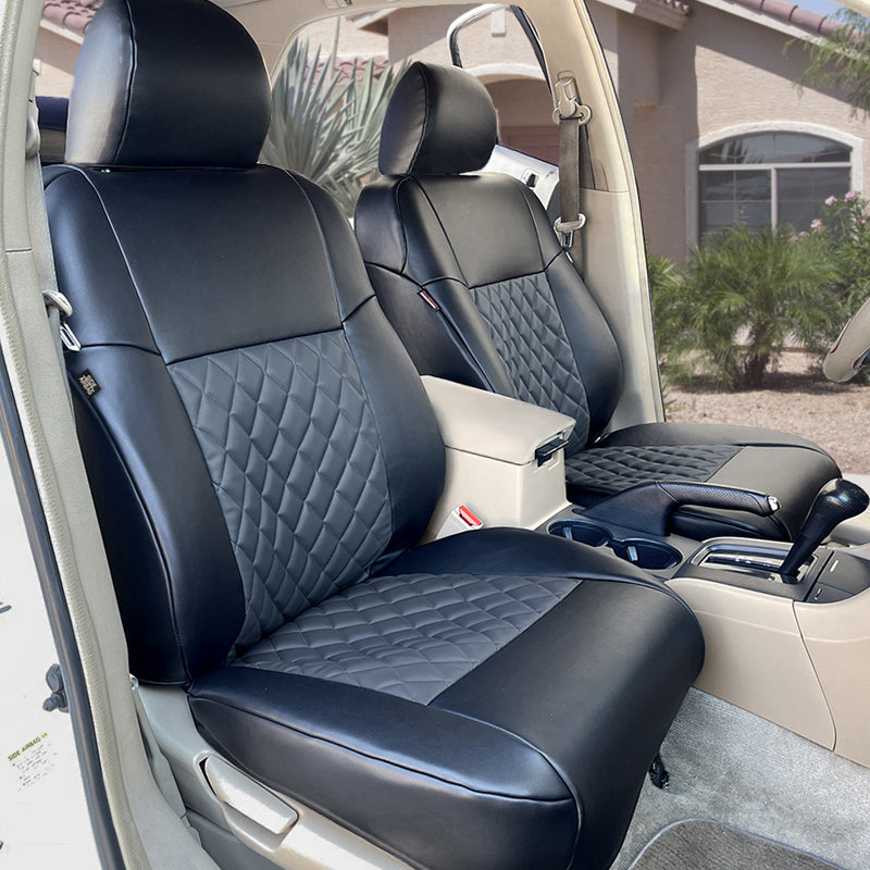 Seat Décor Leatherette Diamond Charcoal seat covers