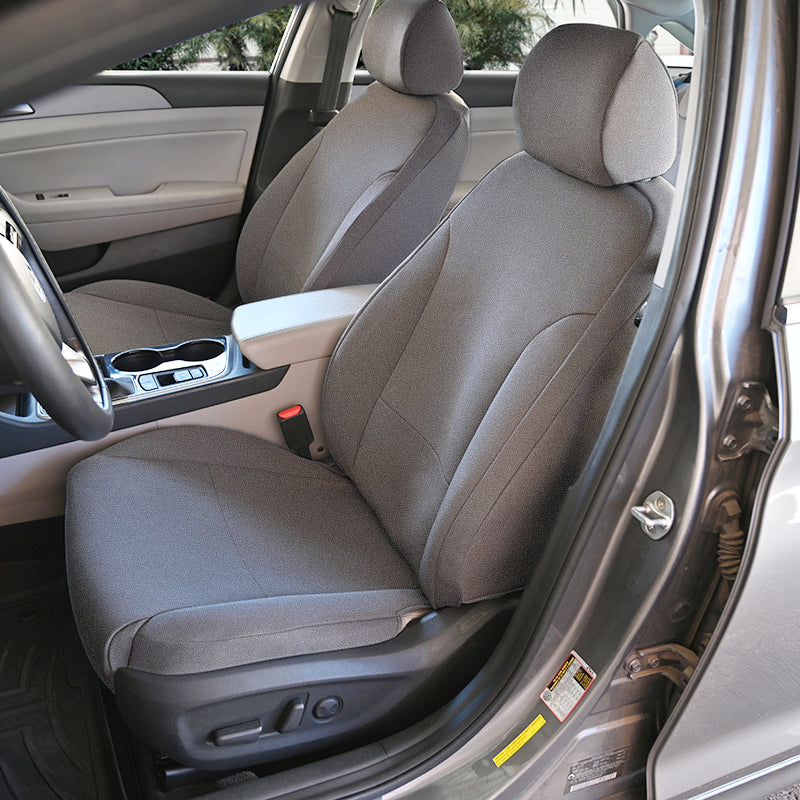 Seat Décor Plush Velour Charcoal seat covers in a Hyundai