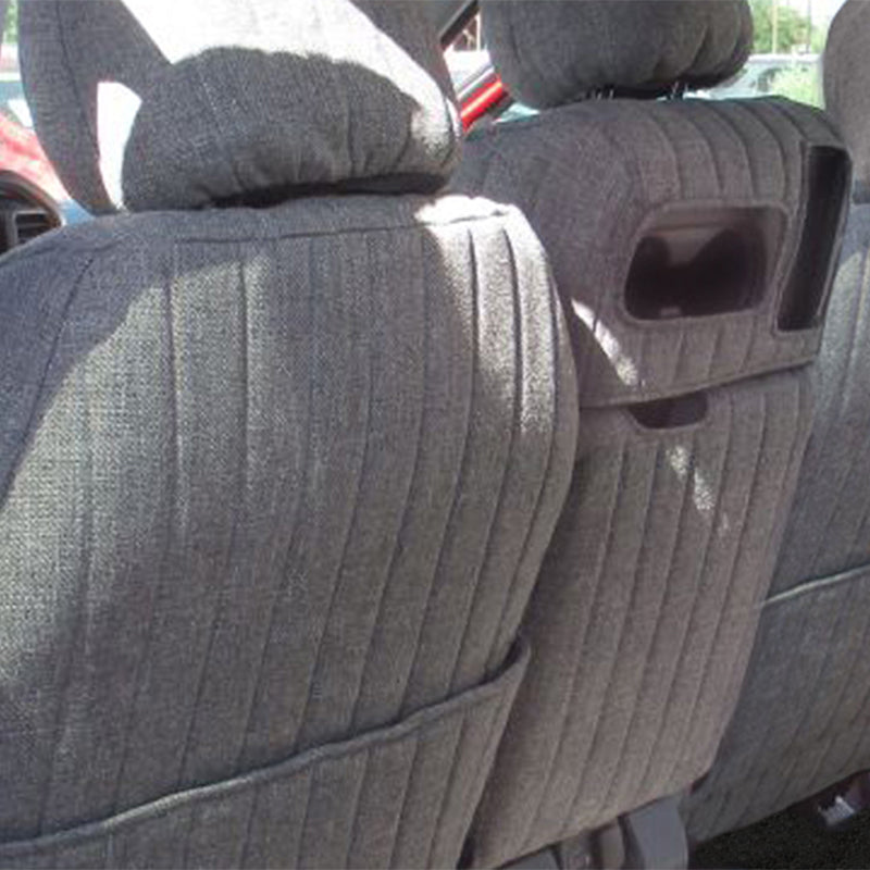 Seat Décor Tweed Gray rear pocket detail