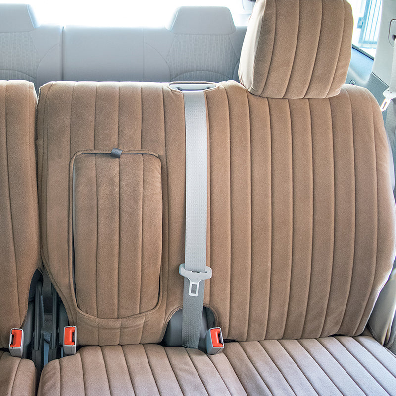 Seat Designs Plush Velour Toast seat covers on 2nd row