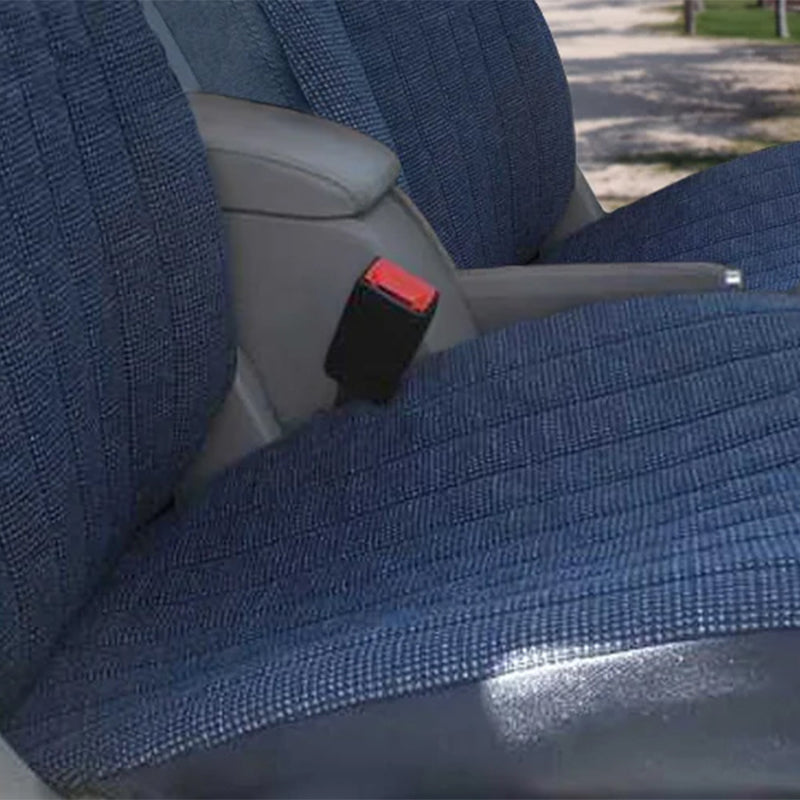 Seat Designs Tweed Dark Blue front seat detail