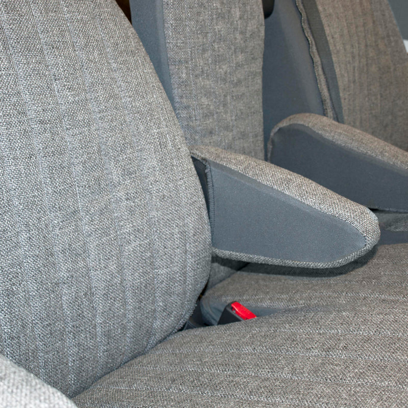 Seat Designs Tweed Gray Armrest Detail