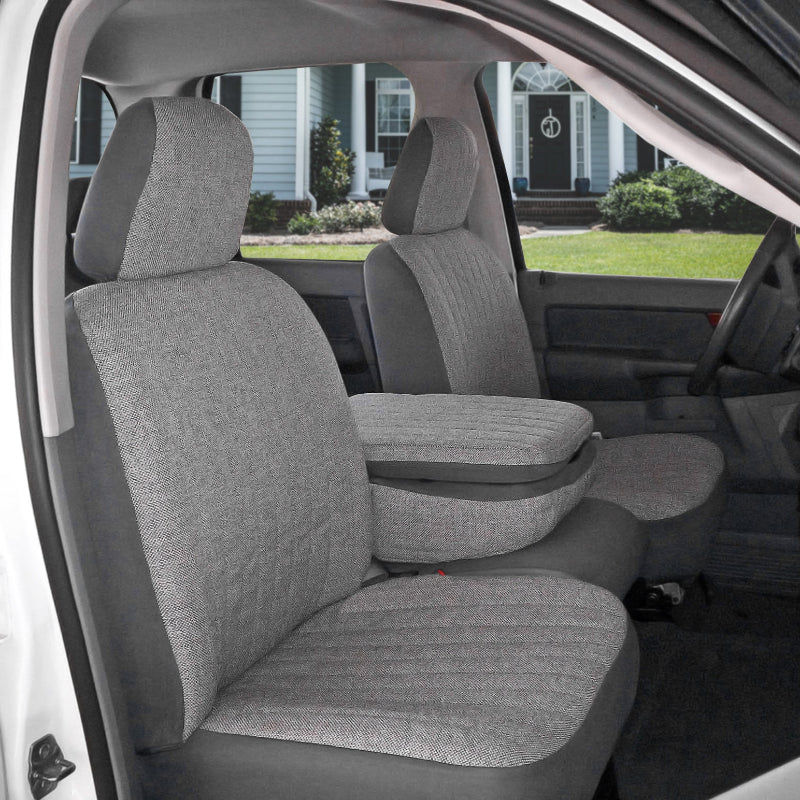 Seat Designs Tweed Gray front seat covers