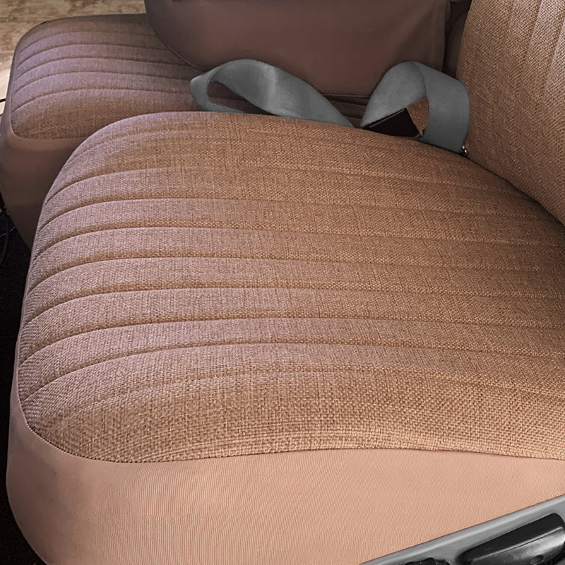 Seat Designs Tweed Tan seat cushion detail