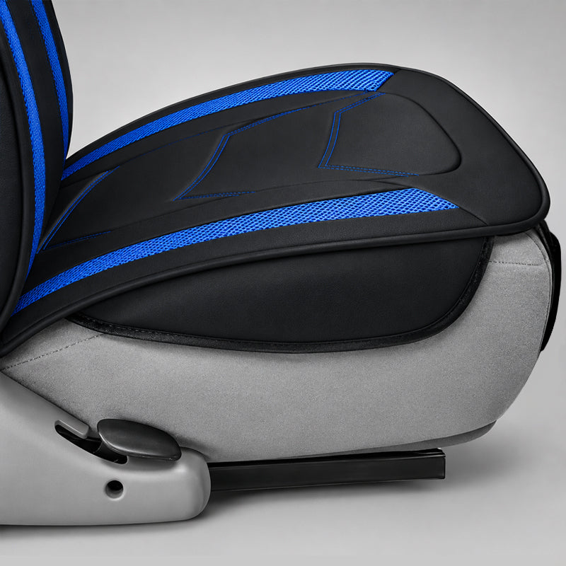Blue Seat Topper side flap detail