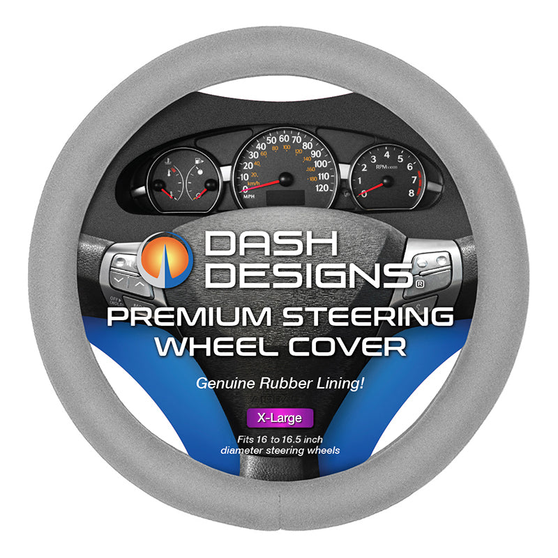 Ultra Plush Gray X-Large steering wheel cover