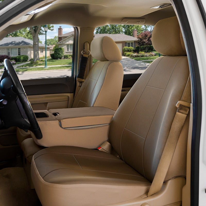 Seat Designs Kingston Tan with console driver's side, mountains in background