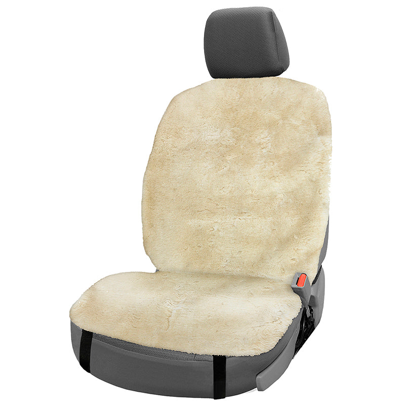 Beige Sheepskin Seat Topper without headrest