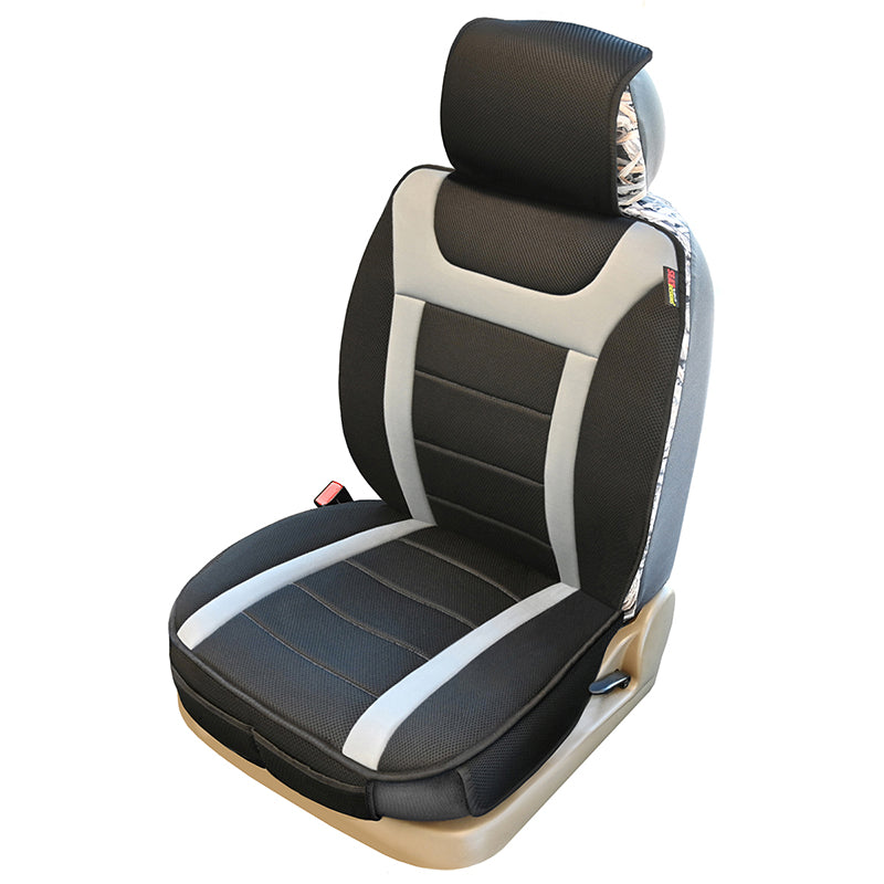Black and Gray Seat Topper top view