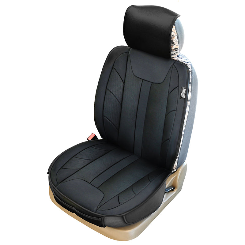 Black Leatherette Seat Topper top view