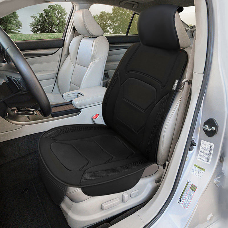 Black Seat Topper in car