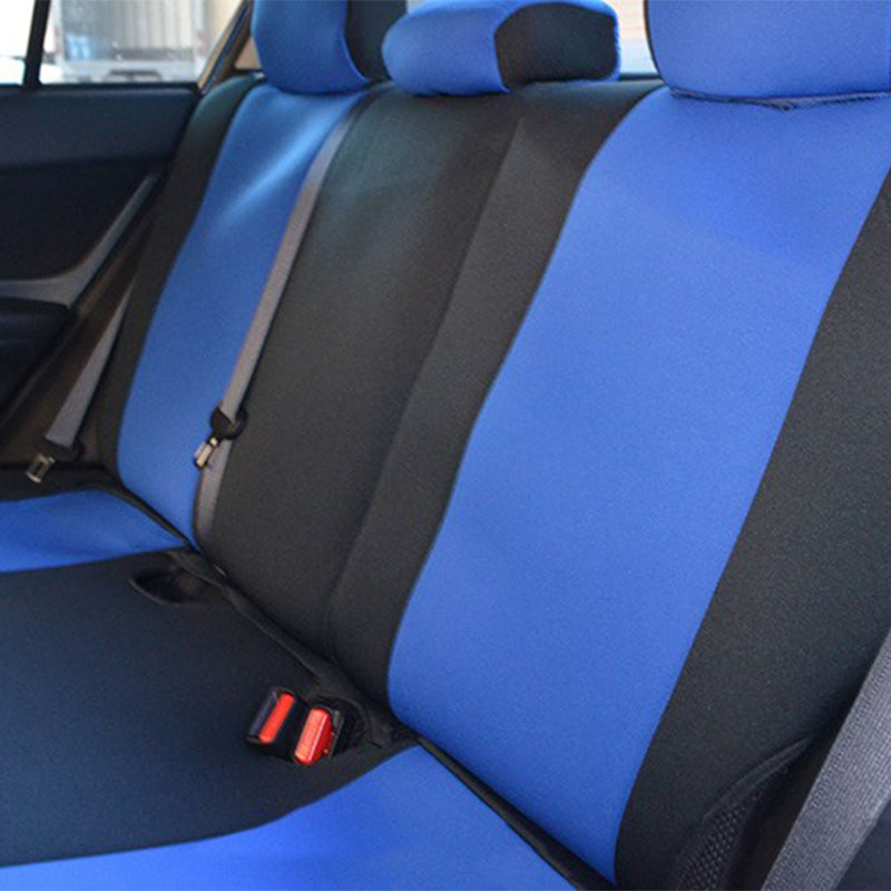 Blue Genuine Neoprene 2-Tone rear seat cover