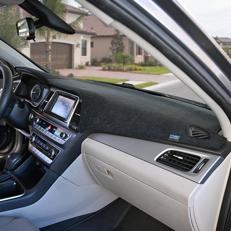 Brushed Suede Black dash cover