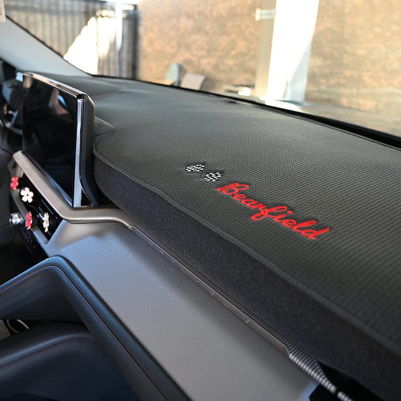DashTex Charcoal dash cover with embroidery