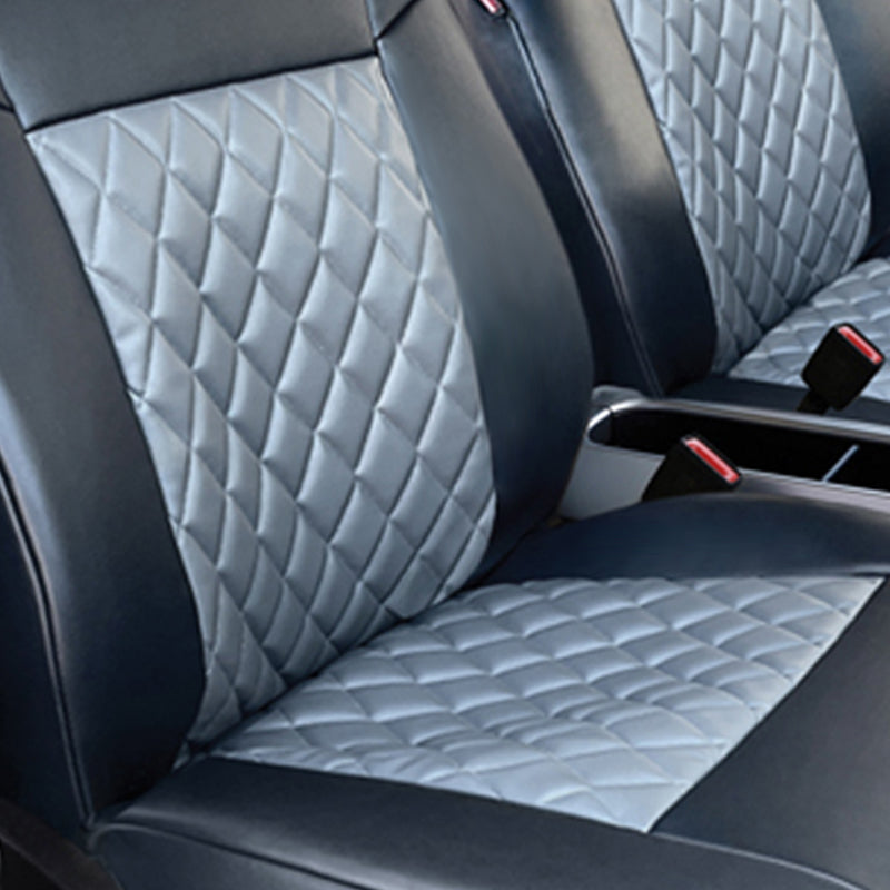 Seat Décor Leatherette Gray Diamond seat cove closeup