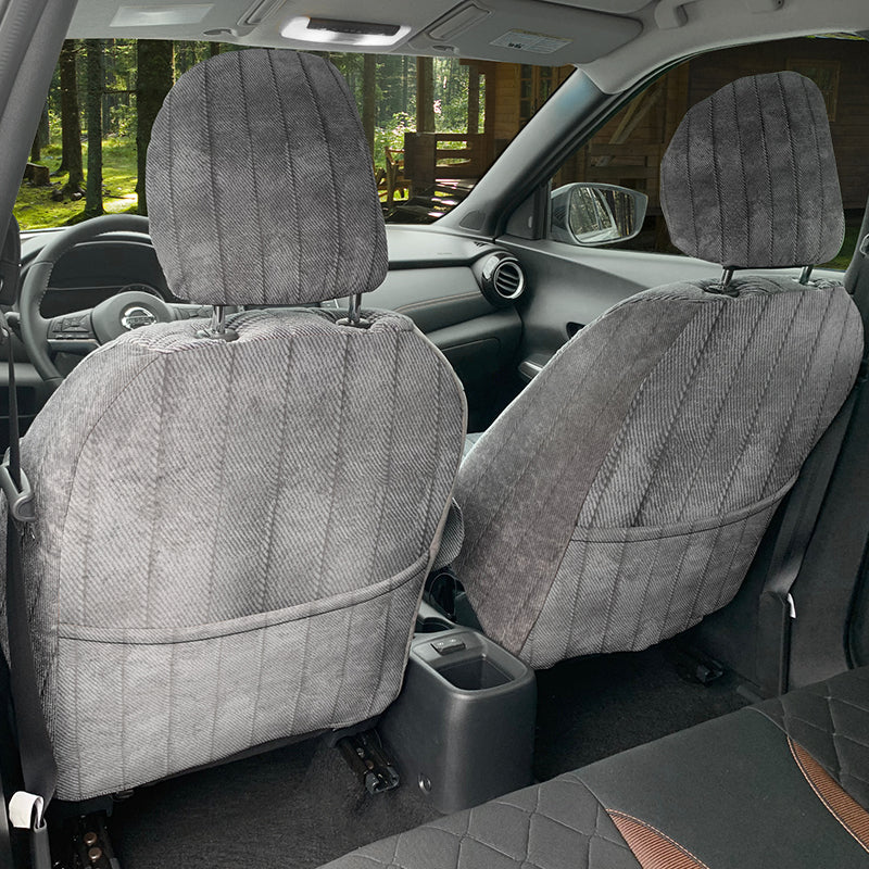 Seat Décor Madera Silver seat covers with rear pockets