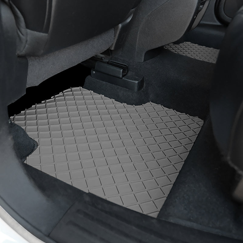 Gray FlexoMat rear floor mat in a vehicle interior