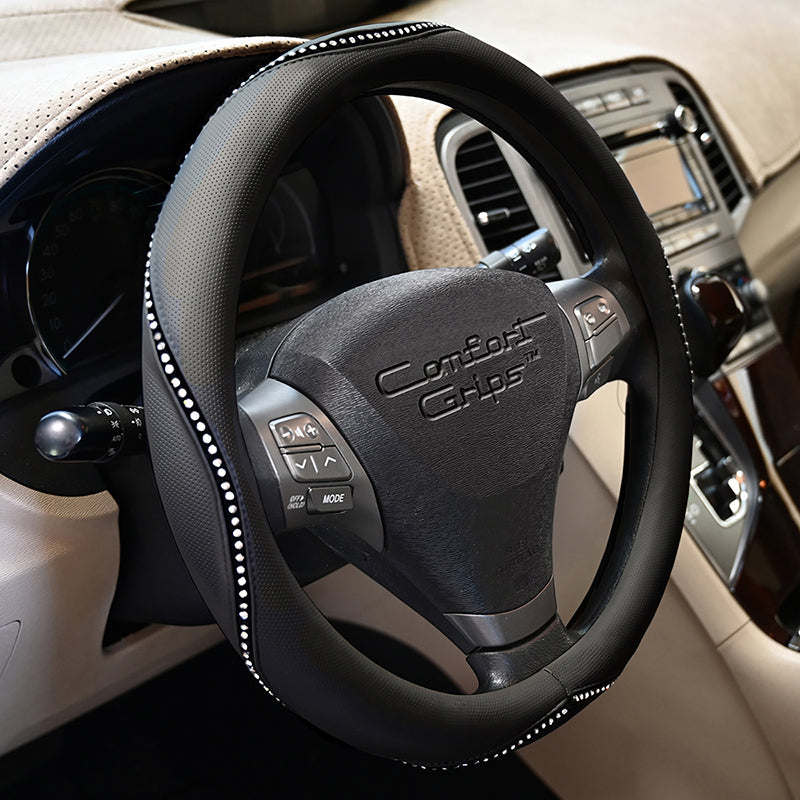 Gem Grip Black steering wheel cover left side