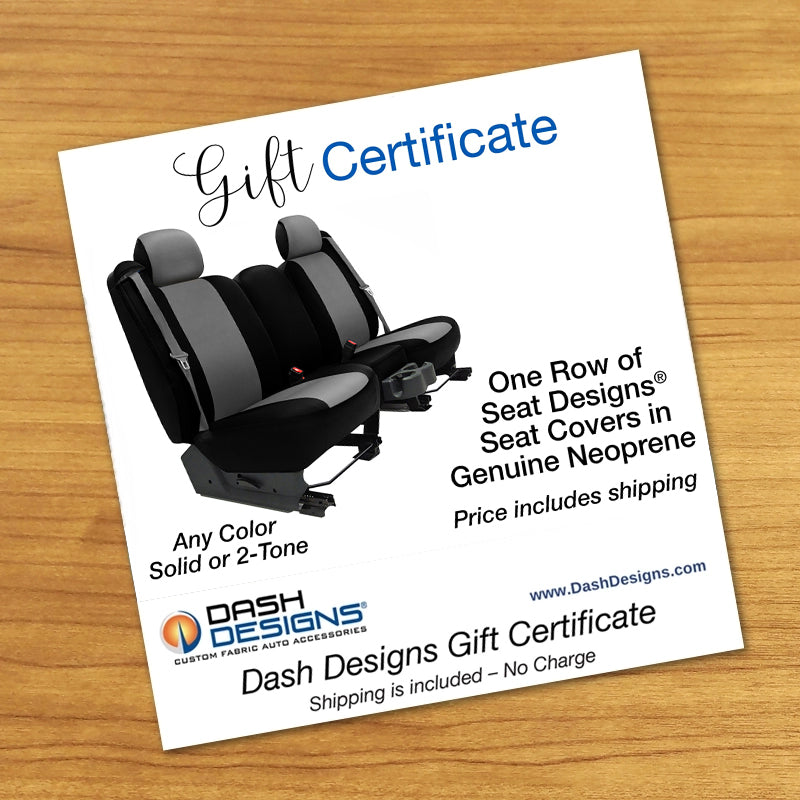 Genuine Neoprene Seat Cover Gift Certificate
